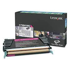 Lexmark C736H1MG Magenta High Yield Original Toner Cartridge (10000 Pages) for Lexmark C736n, C736dn, C736dtn, X736de,X738de, X738dte